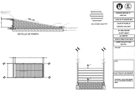Detalle de superficie antideslizante en rampa de carga