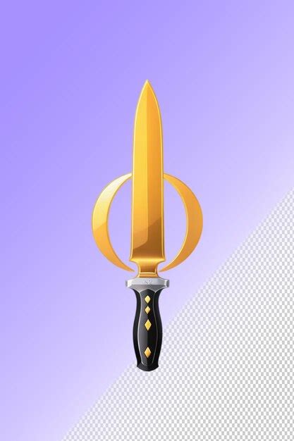 Ilustración de una espada dorada con empuñadura negra