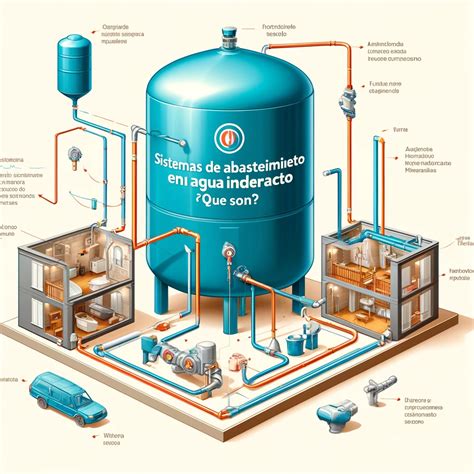 Infografía de un sistema de abastecimiento de agua