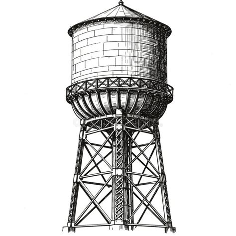 Fotografía de una torre de agua clásica